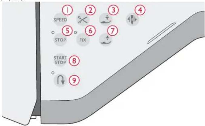 Husqvarna-Viking Designer Brilliance 80 - Boutons de fonctions - 1