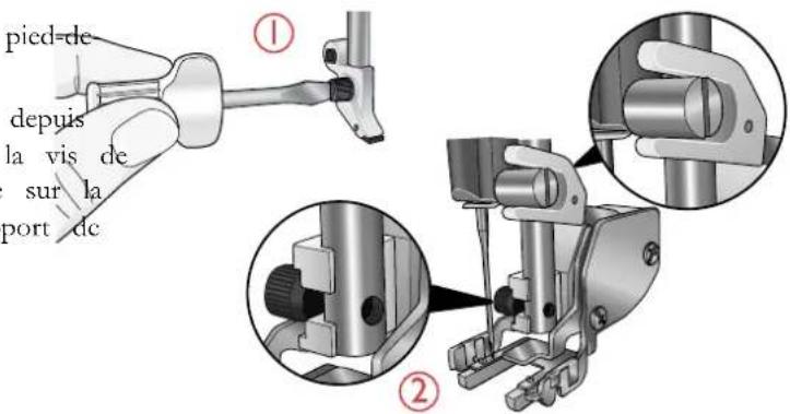 Husqvarna-Viking Designer Brilliance 80 - Installation du double entraînement - 1