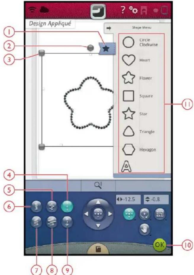Husqvarna-Viking Designer Brilliance 80 - Appliqué de motif - 1