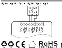 fig.1A fig.1B fig.2A fig.2B fig.3 fig.3 DHT22 1 VCC 2 DATA 3 DATA 4 GND VCC DATA GND VCC DATA GND VCC DATA GND RoHS COMPLIANT