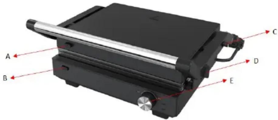 GORENJE GCG2000M - KOMPONENTY GRILU - 1