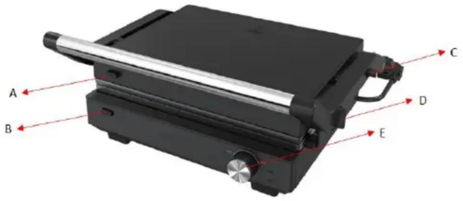 GORENJE GCG2000M - SOUČÁSTI GRILU - 1