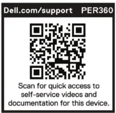DELL PowerEdge R360 - Code QR pour les ressources système du PowerEdge R360 - 1