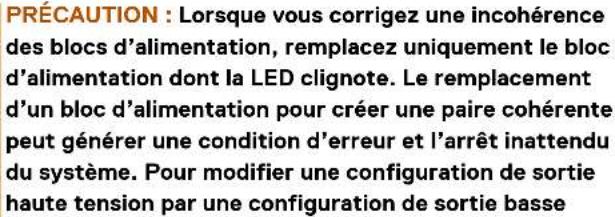 DELL PowerEdge T360 - Codes du voyant du bloc d'alimentation - 5