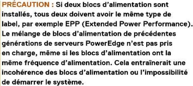 DELL PowerEdge T360 - Codes du voyant du bloc d'alimentation - 3