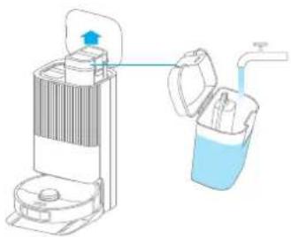 DREAME X40 Ultra - Añada agua al depósito de agua limpia - 1