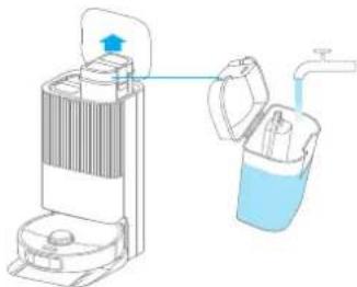 DREAME X40 Ultra - Aggiungere acqua al serbatoio dell'acqua pulita - 1