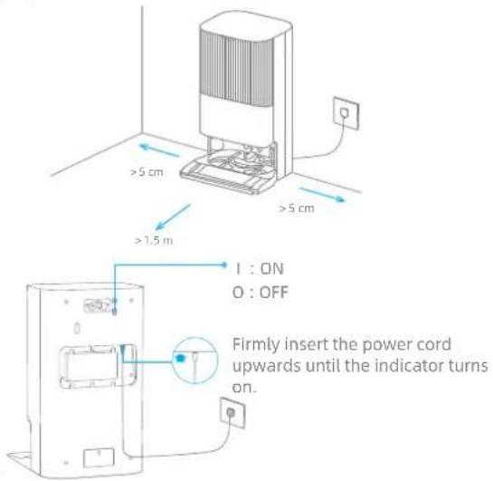 DREAME X40 Ultra - Place the Base Station and Connect to an Electrical Outlet - 1