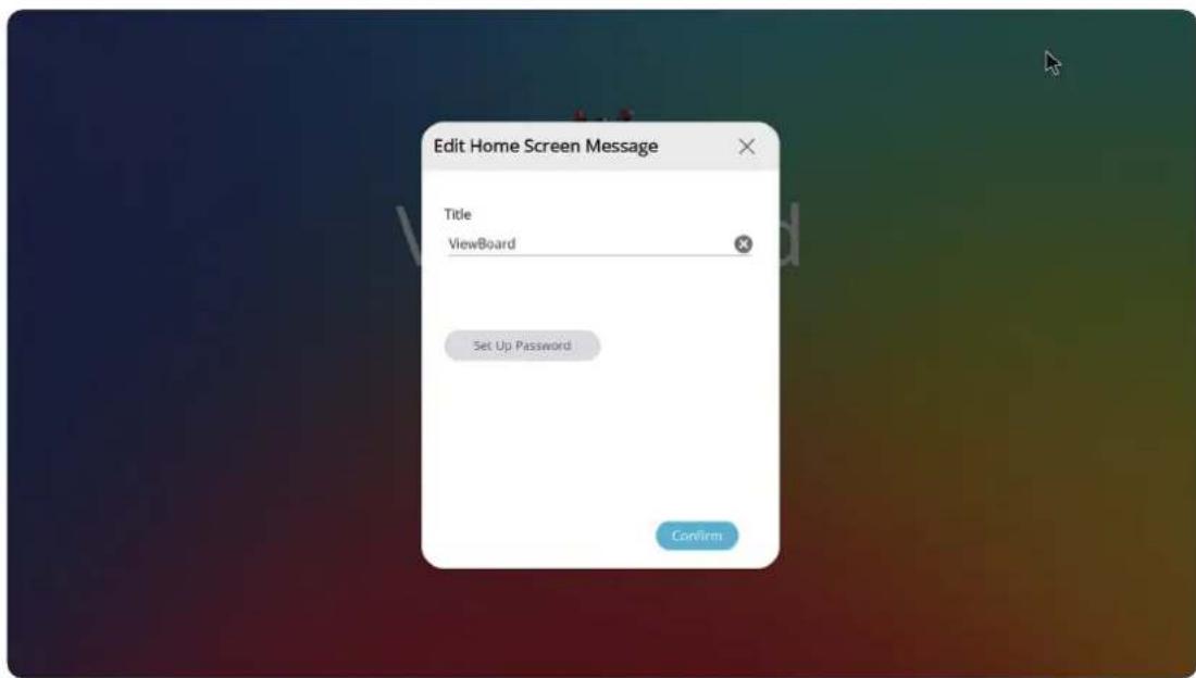 VIEWSONIC IFP92UW - Home Screen Message - 1