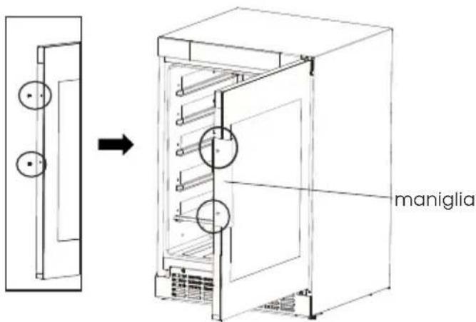 HISENSE RW3N122GSLF - Installazione della maniglia - 4