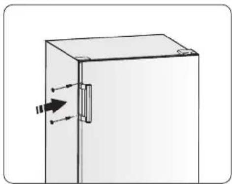 HISENSE FT184D4AWYE - Instalação da maçaneta da porta - 1