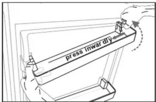 HISENSE RL3B303SAWE - Positioning the door racks - 1
