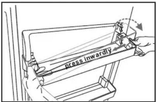 HISENSE RL3B303SAWE - Positioning the door racks - 2