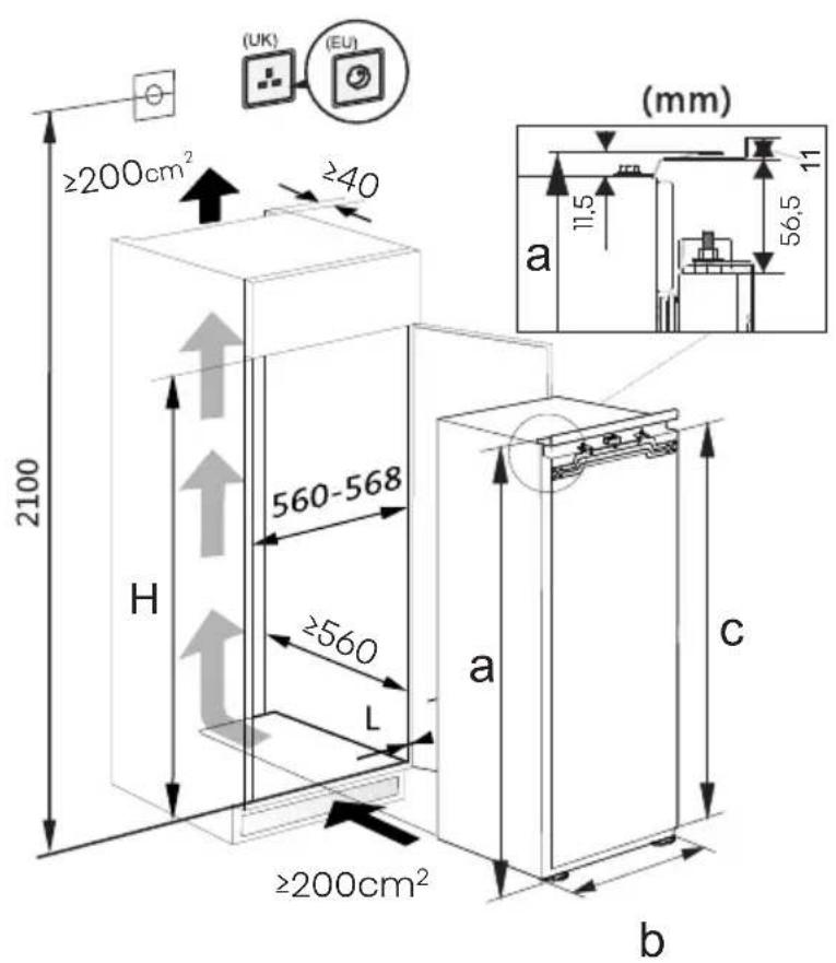 HISENSE RL3B303SAWE - Integrierter Kühlschrank - 1