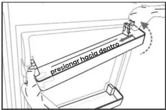 HISENSE RL3B303SAWE - Colocación de las baldas de la puerta - 1