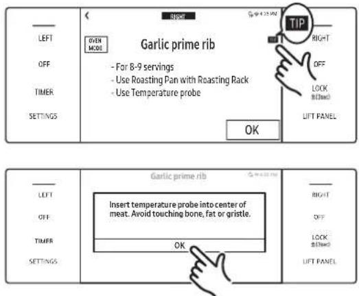 Dacor DOP36C86DLM - Consejos de cocina en el modo Chef - 1
