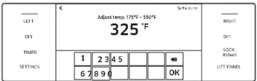 Dacor DOP36C86DLM - Setting the Cooking Temperature - 2