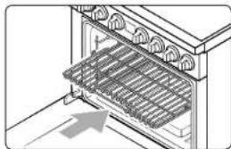 Dacor DOP36T86GLS - Inserting and removing an oven rack - 1