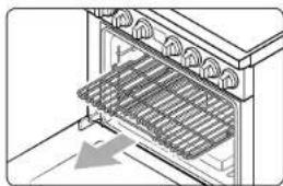 Dacor DOP36T86GLS - Inserting and removing an oven rack - 2