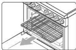 Dacor DOP36T86GLS - Inserción y retirada de una rejilla del horno - 2