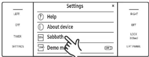 Dacor DOP48C86DLM - Utilisation de la fonction Sabbat - 4