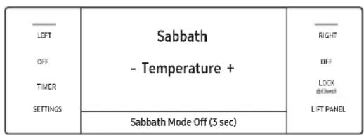 Dacor DOP48C96DLM - Utilisation de la fonction Sabbat - 5