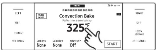 Dacor DOP48C96DLM - Setting the Cooking Temperature - 1