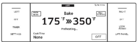 Dacor DOP48C96DLM - Réglage de la température du four pendant la cuisson - 2