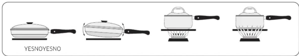 Dacor DOP48C96DLM - Elija utensilios que cumplan con lo suiviente: - 1