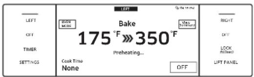 Dacor DOP36C86DLS - Réglage de la température du four pendant la cuisson - 2