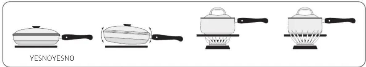 Dacor DOP36C86DLS - Elija utensilios que cumplan con lo siguiente: - 1