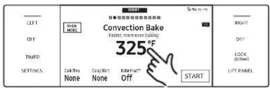 Dacor DOP36C86DLS - Setting the Cooking Temperature - 1