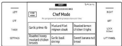 Dacor DOP36C86DLS - Utilisation de Chef Mode (Cuisson gourmet) - 1