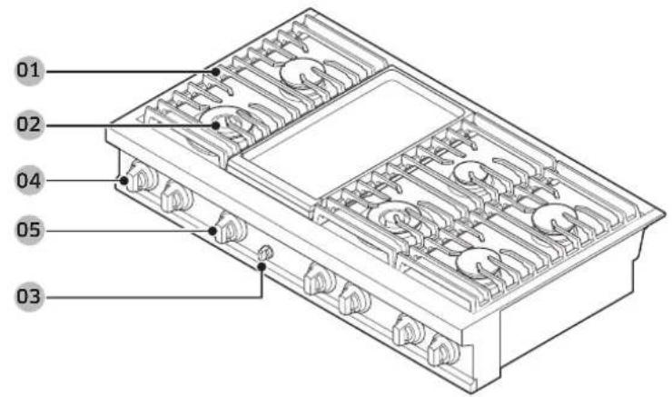 Dacor DTT48T963GM - Layout - 1