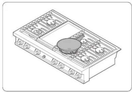 Dacor DTT48T963GM - Anneau de wok - 1
