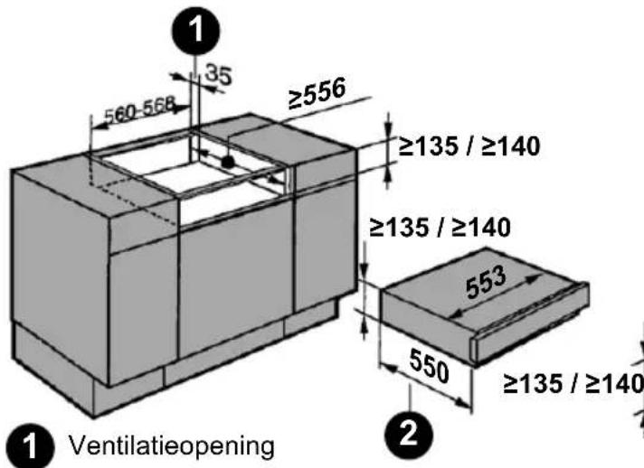 HAIER HWO15NVD6XB1 - Afmetingen inbouwopening - 1