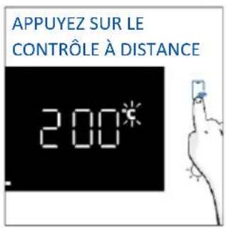 APPUYEZ SUR LE CONTROLE À DISTANCE 200°