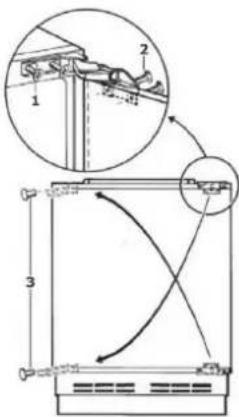 HOOVER HOMLSE68EWK - Invertir la puerta del electrodoméstico - 1
