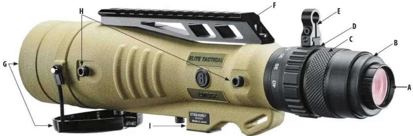 BUSHNELL Elite Tactical LMSS2 - NO MIRE NUNCA DIRECTAMENTE AL SOL CON EL CATALEJO, PUEDE CAUSAR GRAVES DAÑOS A LA VISTA - 1