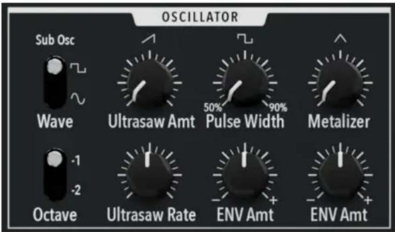 Arturia MiniBrute V - Contrôles de l'Oscillator - 1