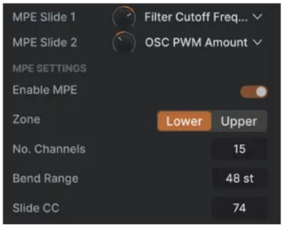Arturia MiniBrute V - MPE Settings - 2
