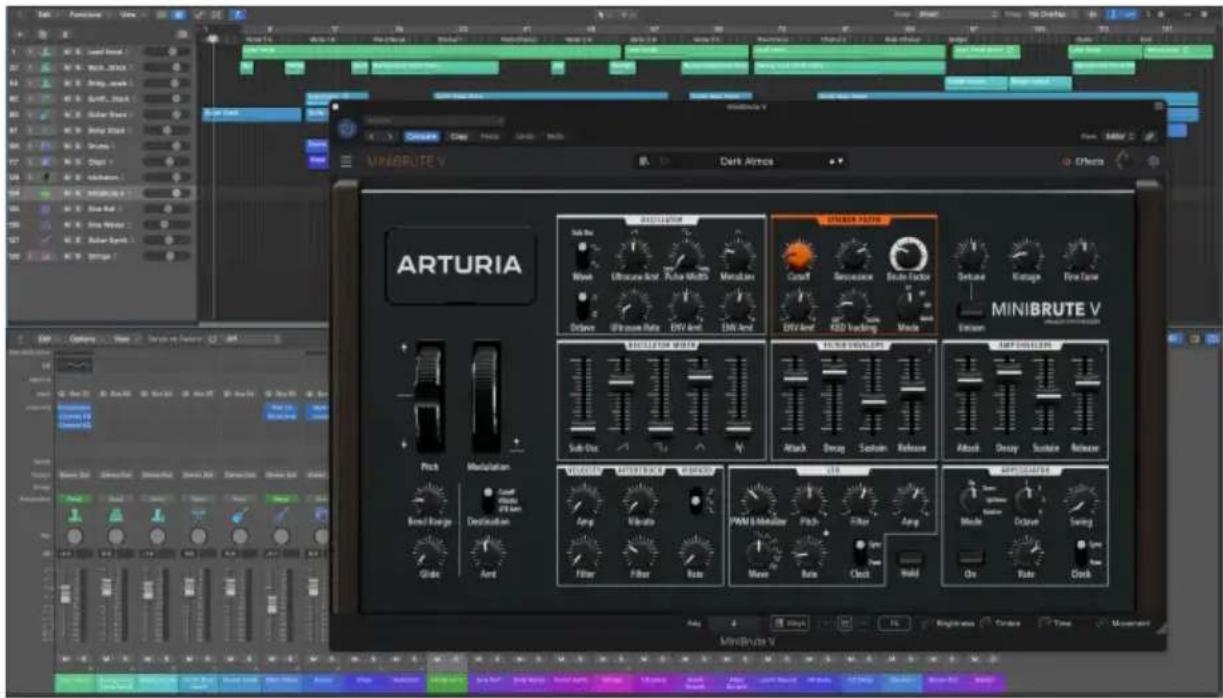Arturia MiniBrute V - Utiliser MiniBrute V en tant que plugin - 1