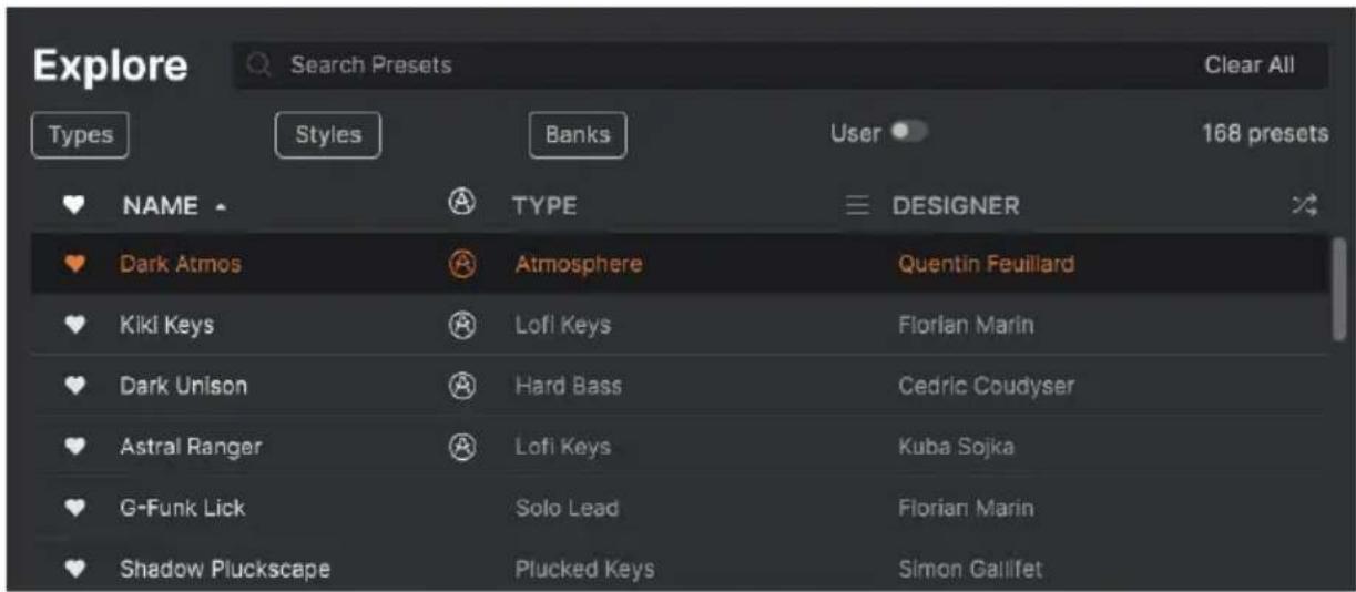 Arturia MiniBrute V - Liker des presets - 1
