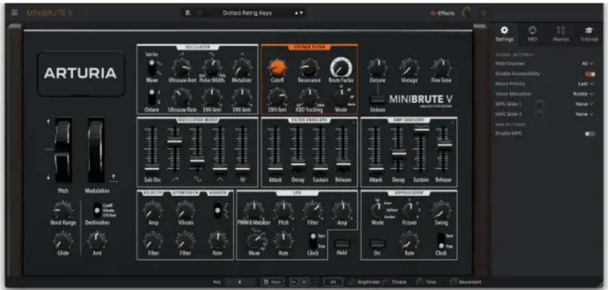Arturia MiniBrute V - INTERFACE UTILISATEUR - 1
