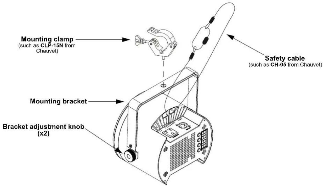 Chauvet COREpar Q60 ILS - Mounting Diagram - 1