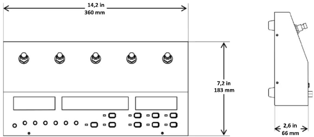 Chauvet Foot-C 2 - Übersicht Bedienfeld Vorderseite - 5