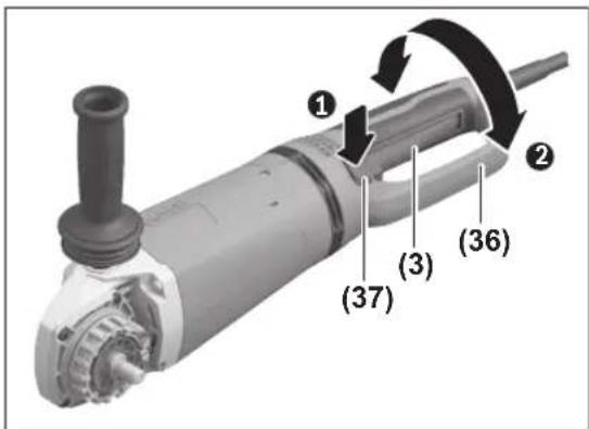 BOSCH GWS 27-230 PR Professional - A fö fogantyú elforgatása - 1