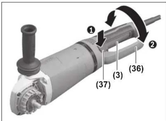 BOSCH GWS 27-230 PR Professional - Γύρισμα της βασικής λαβής - 1