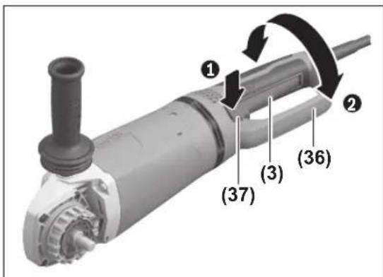 BOSCH GWS 27-230 PR Professional - Rotazione dell'impugnatura principale - 1