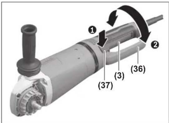 BOSCH GWS 27-230 PR Professional - Vrtenje glavnega ročaja - 1